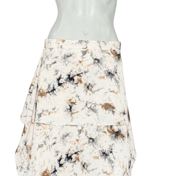 MIGNON DOO Marble Print layered Skirt Beige Size Medium - Picture 8 of 9